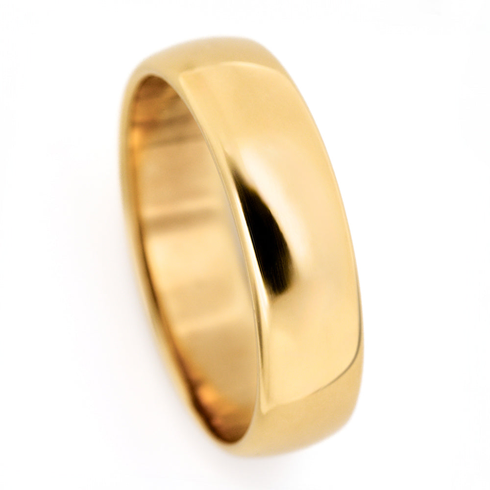 Niessing 6mm Vaulted Flat Shank Profile Ring - 18ct Yellow Gold Polished (AOYNTVF6Y-16)