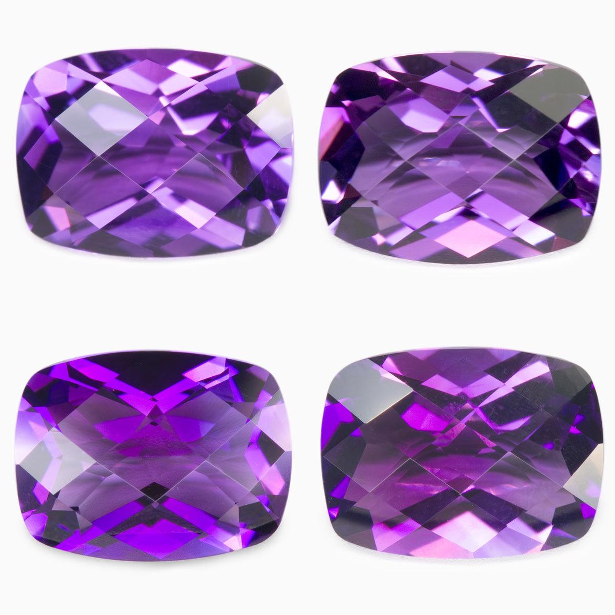 8x6mm Cushion Chequerboard Top Amethyst (AMCU86CB)