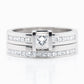 Andrew Geoghegan 'Box Highlight' Ring Set - 0.25ct G/Vs Princess-Cut Diamond - 18ct White Gold (AOYG01270/71))