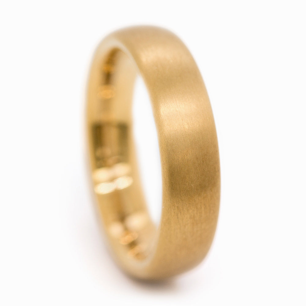 Niessing 5mm Oval Shank Profile Ring - 18ct Yellow Gold Silk Matt (AOYNT05Y-7)