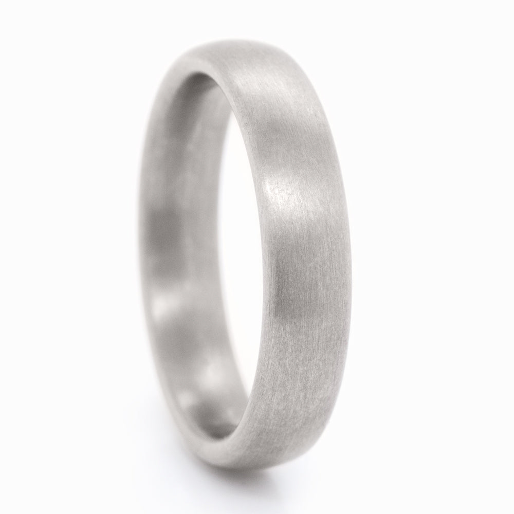 Niessing 5mm Oval Shank Profile Ring - 18ct Grey Gold Silk Matt (AOYNT05G-6)