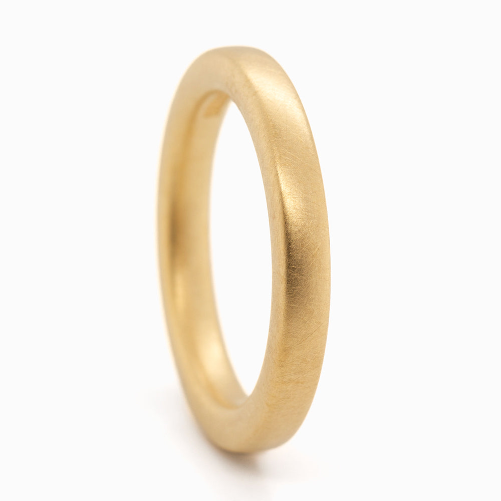 Niessing 3mm Square/Soft Shank Profile Ring - 18ct Yellow Gold Silk Matt (AOYNT553Y-10)