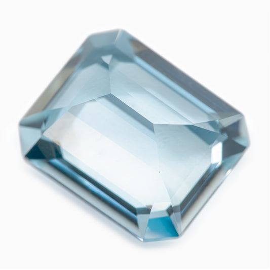 7.26x6.07mm Octagonal Madagascan Aqua - Certificated (AQE004)