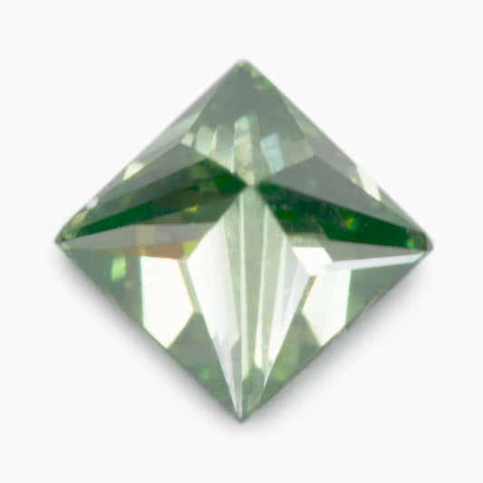 3mm Princess-Cut Treated Green Diamond (DITC93)