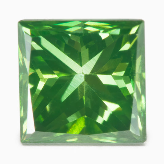 3mm Princess-Cut Treated Green Diamond (DITC93)