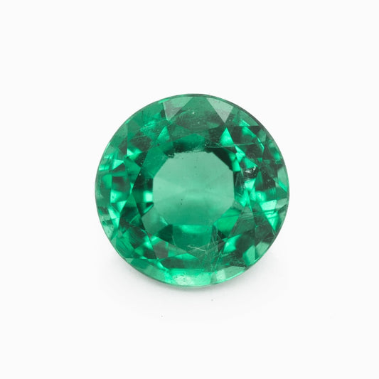 5.08x5.04mm Round Zambian Emerald - Certificated (EMR010)