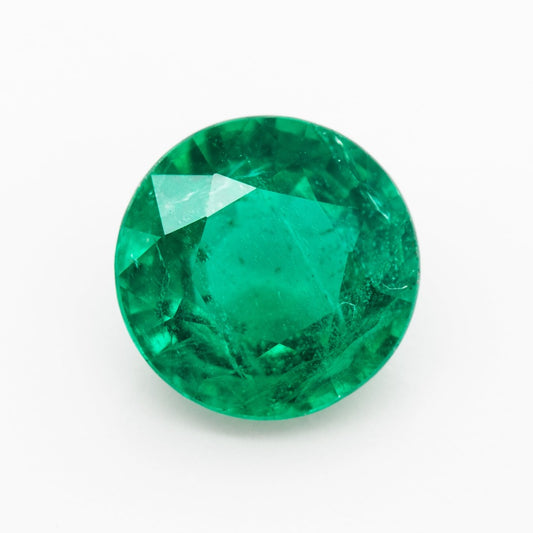 6.53x6.51mm Round Zambian Emerald - Certificated (EMR011)
