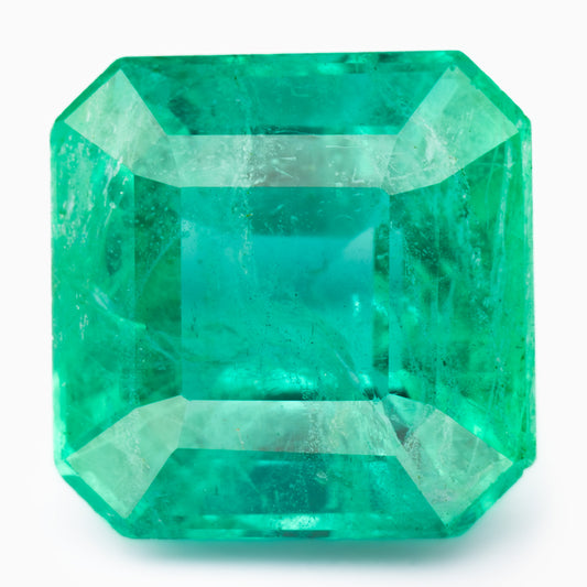 7.14x7.10mm Square Octagonal Zambian Emerald Certificated (EME034)