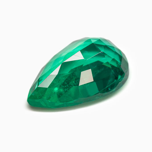 9.85x6.48mm Pear-Shape Zambian Emerald Certificated (EMP008)