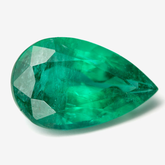 9.59x6.07mm Pear-Shape Emerald - Certificated (EMP011)
