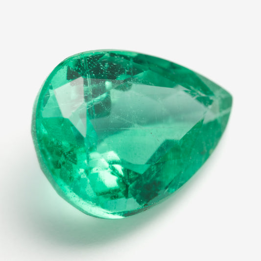 8.09x5.96mm Pear-Shape Emerald - Certificated (EMP012)