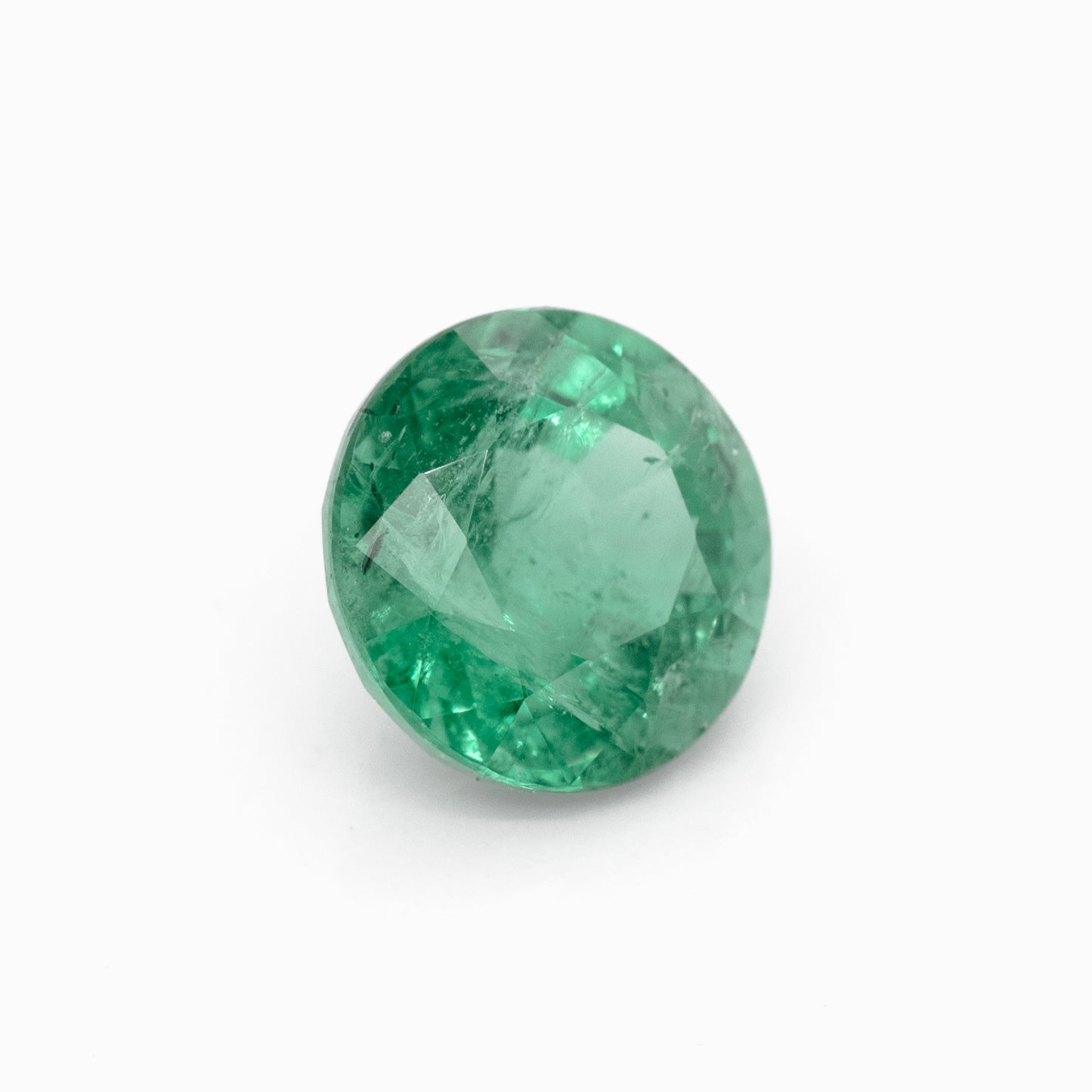 6.93x6.92mm Round Zambian Emerald - Certificated (EMR018)