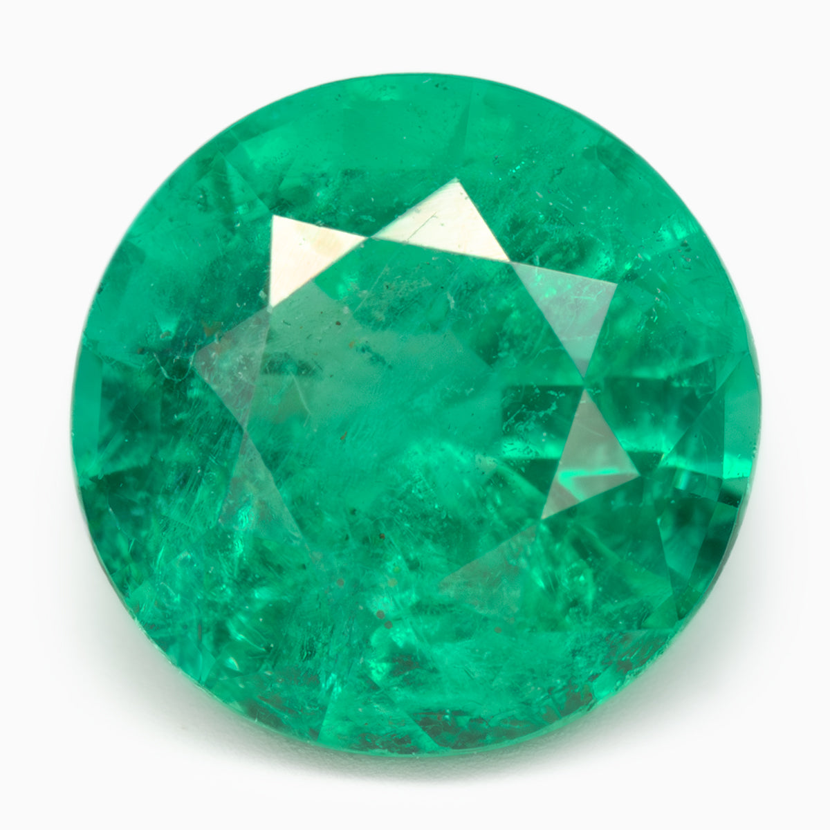 5.77-5.76mm Round Zambian Emerald - Certificated (EMR022)