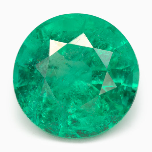 5.77-5.76mm Round Zambian Emerald - Certificated (EMR022)
