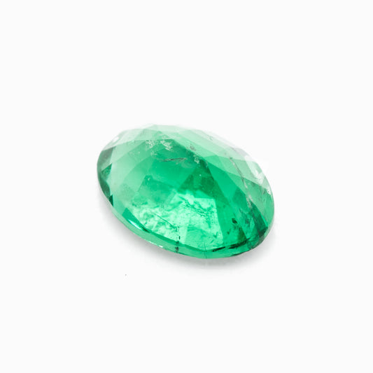 6.79x4.87mm Oval Zambian Emerald - Certificated (EMV124)