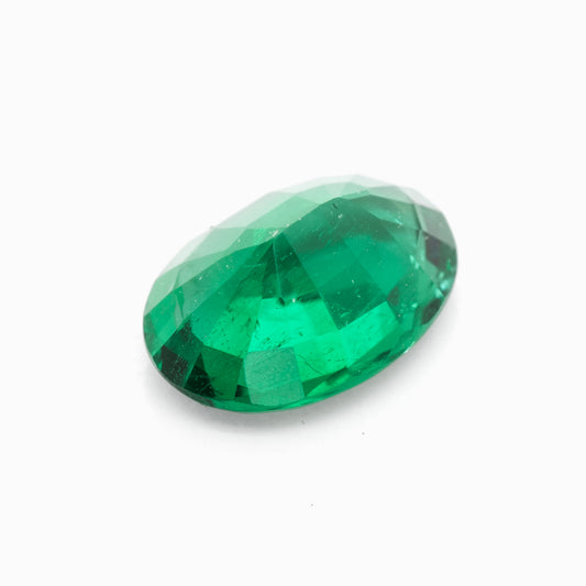 6.85x4.82mm Oval Zambian Emerald - Certificated (EMV126)