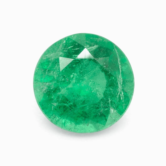 6.47x6.43mm Round Zambian Emerald - Certificated (EMR015)