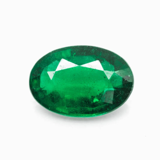 6.06x4.16mm Oval Zambian Emerald - Certificated (EMV017)