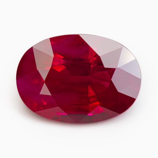 9.61x6.87mm Oval Burmese Ruby - Certificated (RUV116)