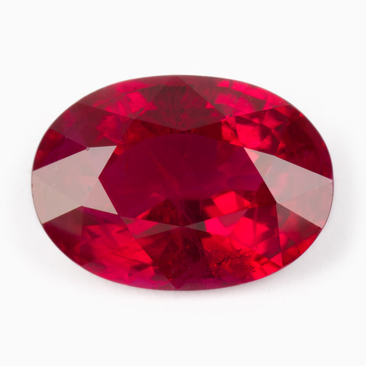 7.26x5.20mm Oval Burmese Ruby - Certificated (RUV75AAX)
