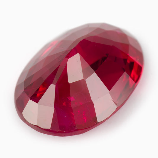 7.26x5.20mm Oval Burmese Ruby - Certificated (RUV75AAX)