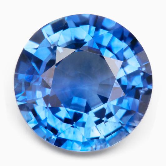 7.89mm Round Ceylon Sapphire Certificated (SACR028)