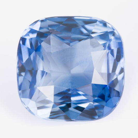 8.38x8.18mm Cushion Ceylon Sapphire - Certificated (SACU007)