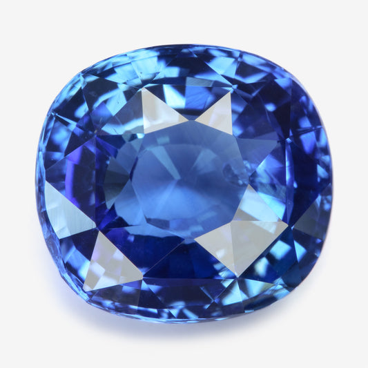 7.82x7.24mm Cushion Ceylon Sapphire - Certificated (SACU027)
