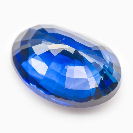 6.91x4.97mm Oval Ceylon Sapphire Certificated (SACV016)