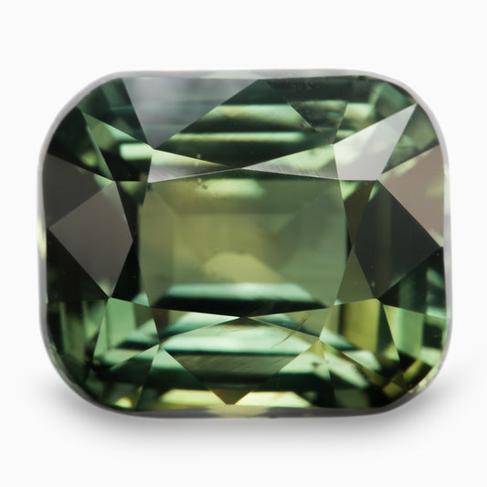 8.46x7.13mm Cushion Green Sapphire No Heat Certificated (SAGCU004)
