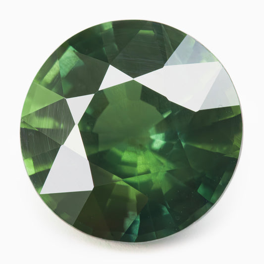 7.97mm Round Green Sapphire (SAGR80-221)
