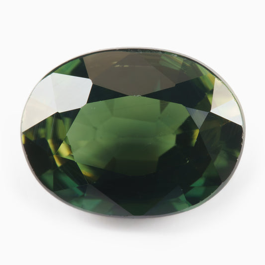 8.02x6.09mm Oval Green Sapphire Certificated (SAGV012)