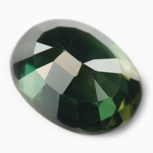 8.02x6.09mm Oval Green Sapphire Certificated (SAGV012)