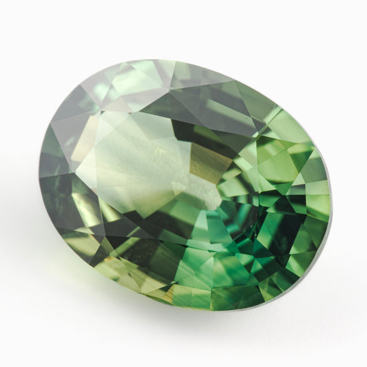 9.41x7.16mm Oval Green Sapphire Certificated (SAGV014)