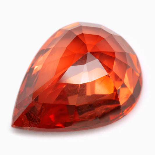 11.09x8.22mm Pear-Shape BE Orange Sapphire (SAOP119)