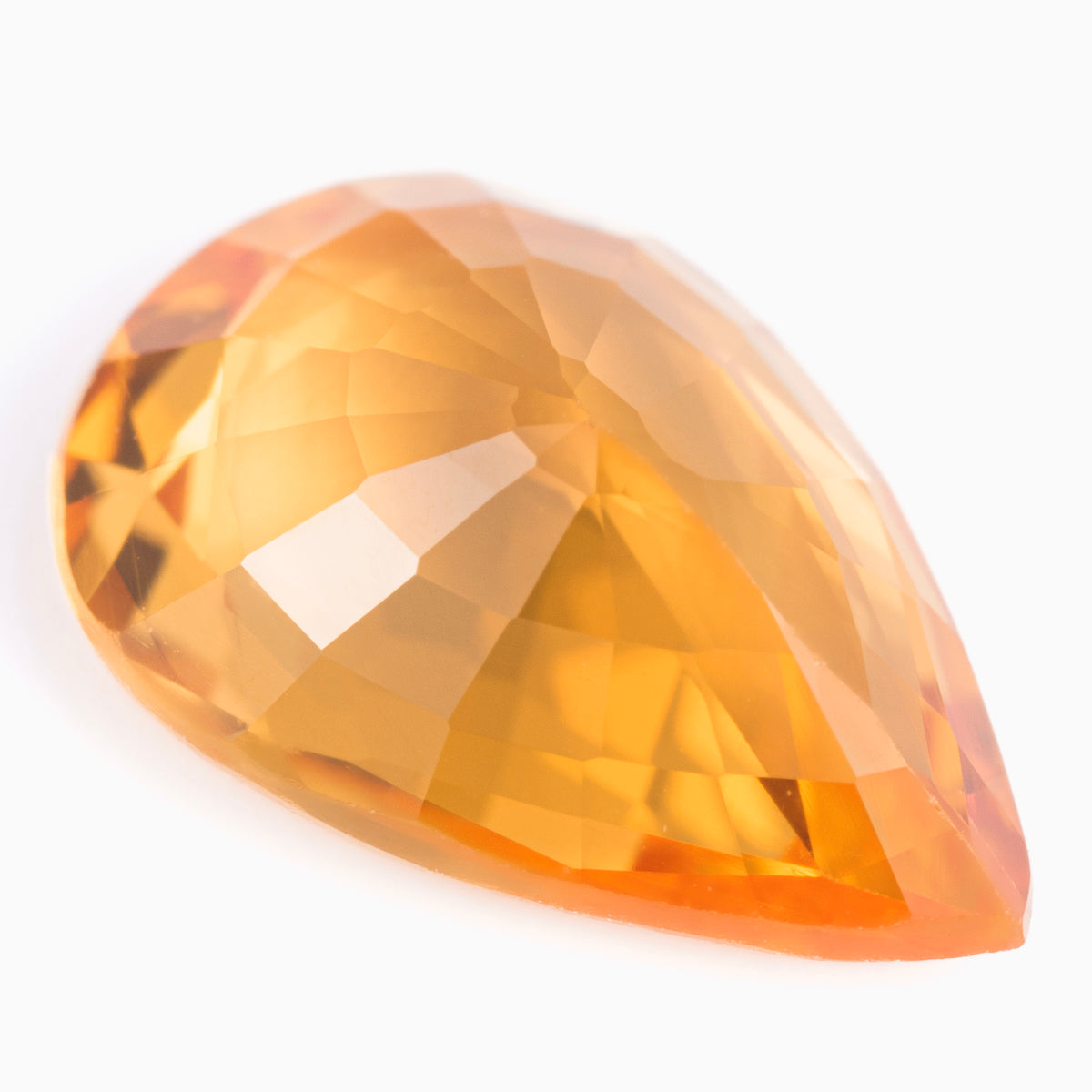 7x5mm Pear-Shape BE Orange Sapphire (SAOP75)