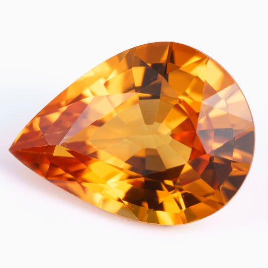 7.97x5.83mm Pear-Shape BE Orange Sapphire (SAOP86)