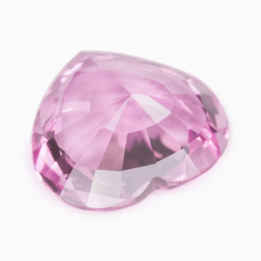 7.10 x 7.79mm Heart Shape Pink Unheated Sapphire -  Certificated (SAPH78)