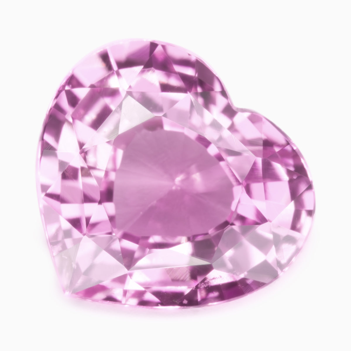 7.10 x 7.79mm Heart Shape Pink Unheated Sapphire -  Certificated (SAPH78)
