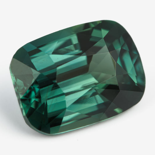 7.14x5.26mm Cushion Teal Sapphire Certificated (SATC004)