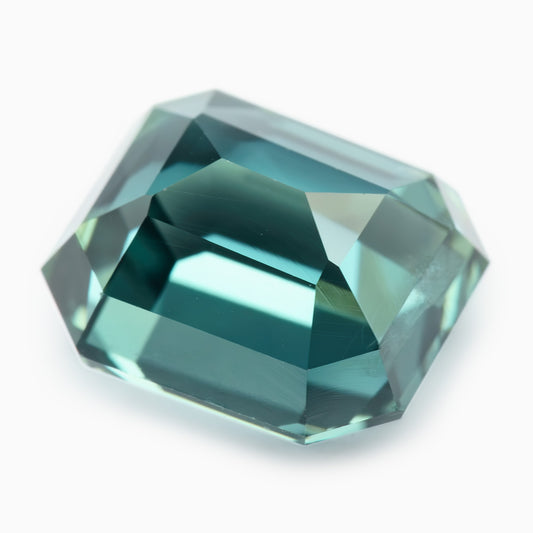 6.67x5.90mm Octagonal Teal Sapphire Certificated (SATE004)