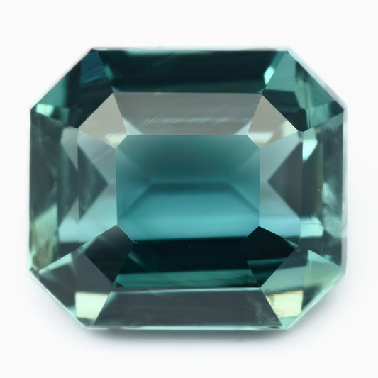 6.67x5.90mm Octagonal Teal Sapphire Certificated (SATE004)