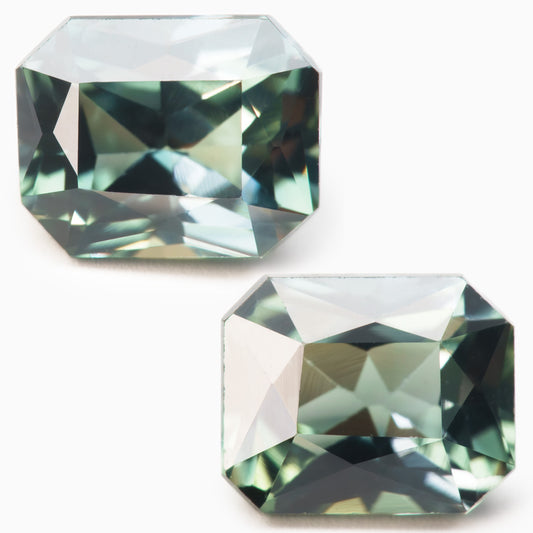 5x4mm Pair of Radiant Octagonal Teal Sapphire (SATE005)