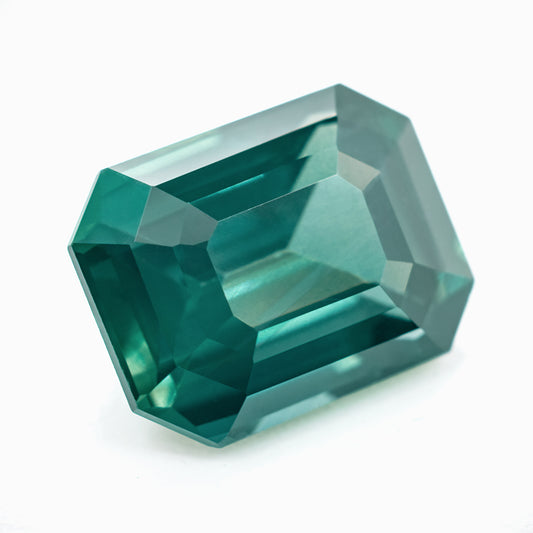 8.73x6.72mm Octagonal Teal Sapphire Certificated (SATE97)