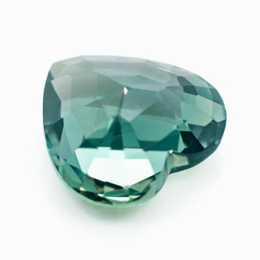 5.38x5.48mm Heart No Heat Teal Sapphire Certificated (SATH002)
