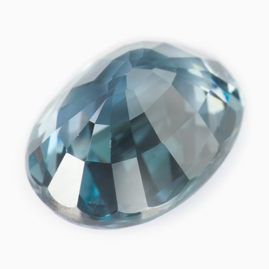 8.16x6.19mm Oval Teal Sapphire Certificated (SATV008)