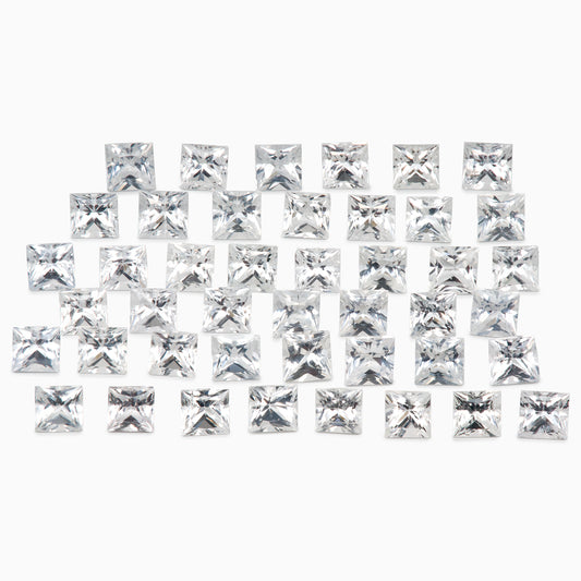 2mm Princess-Cut White Sapphire (SAWQP20T)