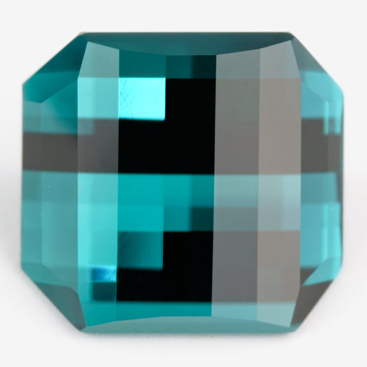 8.44x7.8mm Emerald Cut Fancy Cut Indicolite Tourmaline - Certificated (TOGE007)