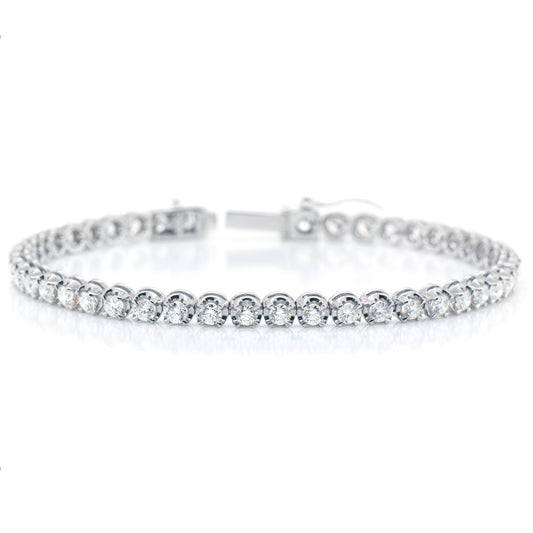 18ct White Gold 2.75mm Diamond-Set Tennis Bracelet (AOYB1APTEN2)