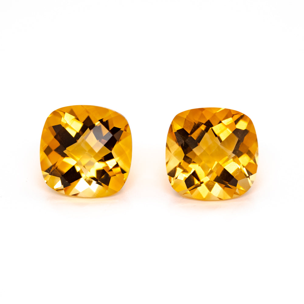 12mm Cushion Chequerboard Citrine (CICU12CB)